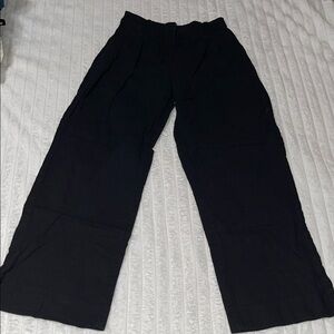Abercrombie & Fitch Black Wide-Leg Pants